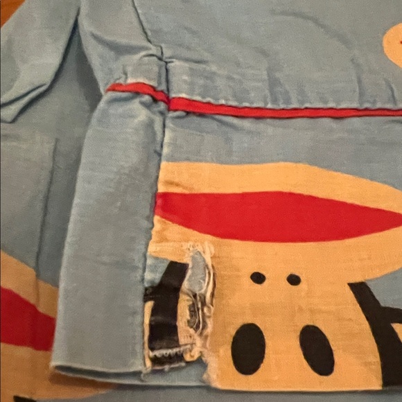 Vintage Paul Frank Lightweight Light Blue Monkey Print Pajama Bottoms L - Picture 7 of 7